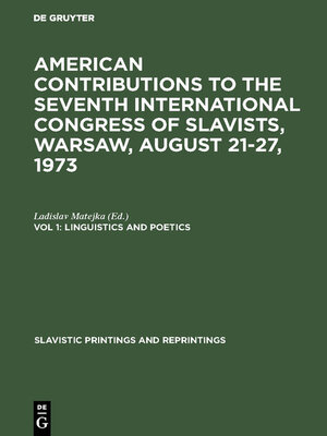 cover image of Linguistics and Poetics
